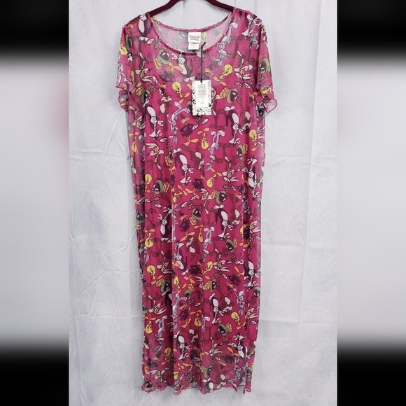 Torrid Looney Tunes Mesh BodyCon Dress Club Rave Punk - Picture 3 of 8